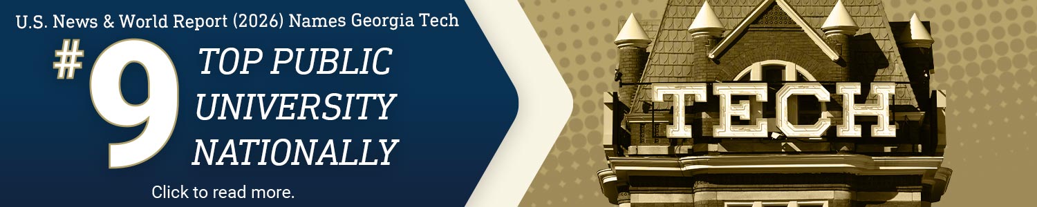 A banner linking to an article on GA Tech's ranking.